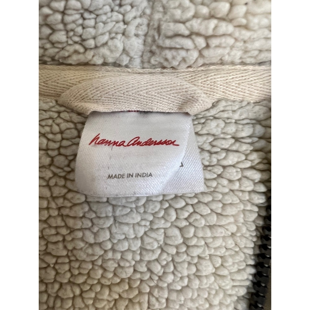Hanna Andersson Hoodie Kids Sz 6-7 Rainbow Abstract Sherpa Lined Full Zip Jacket - Picture 5 of 7